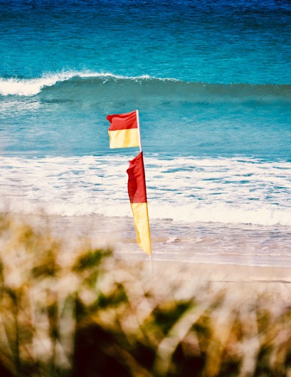 Flag on a beach